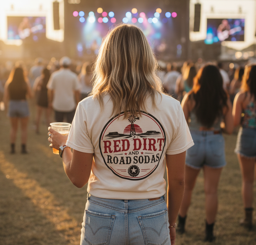 Red Dirt & Road Sodas Logo Tee